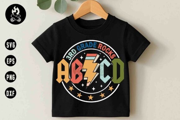 3rd Grade Rocks ABCD SVG,School Rock SVG