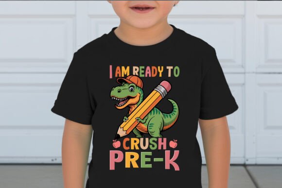 Crush Pre-K with T-Rex Pencil Graphics