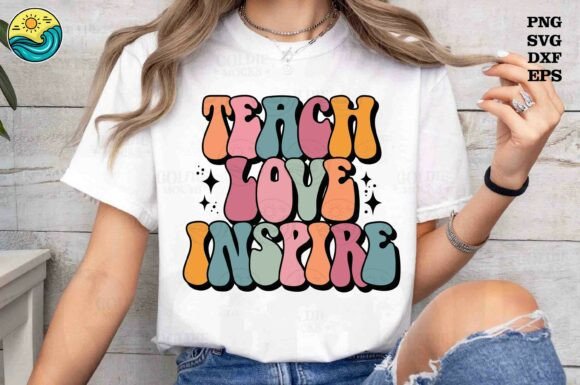 Each Love Inspire SVG, Retro Teacher Svg Graphics