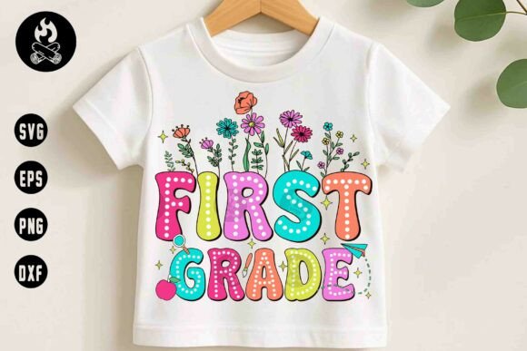 First Grade SVG, Cute Floral School SVG