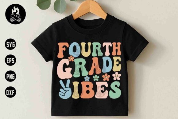 Fourth Grade Vibes SVG: Retro School Graphics