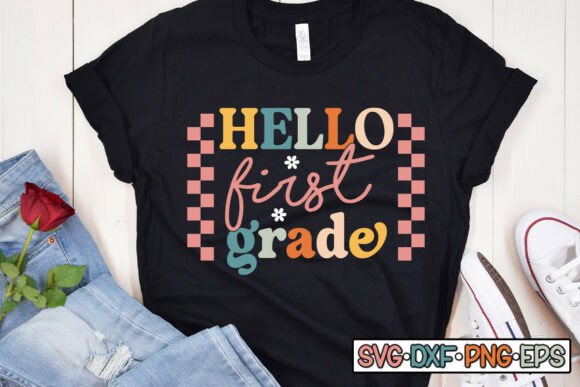 Hello First Grade SVG T-shirt Design