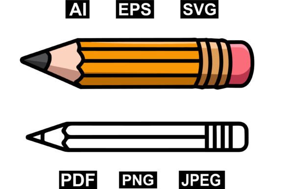 Pencil Clipart Bundle: Graphics & Crafts
