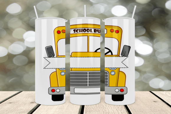 School Bus Driver Tumbler Sublimation Graphics