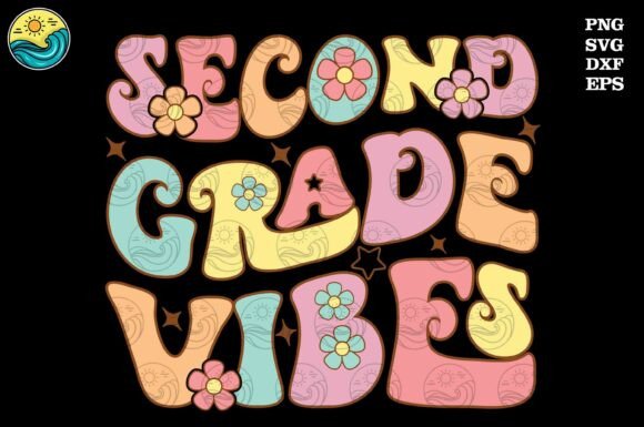Second Grade Vibes SVG, Retro School SVG