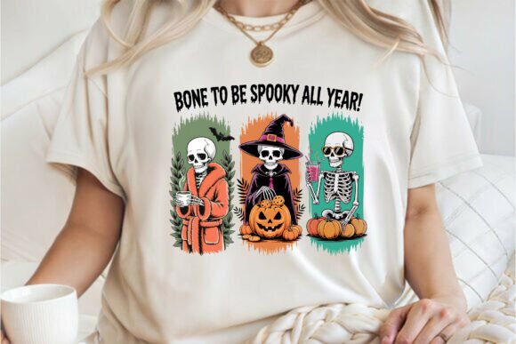 Spooky Skeleton Halloween Shirt PNG
