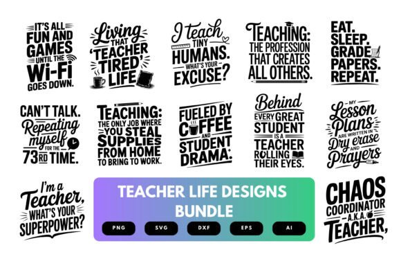 Teacher Life SVG Bundle: Graphics and Crafts for Educators