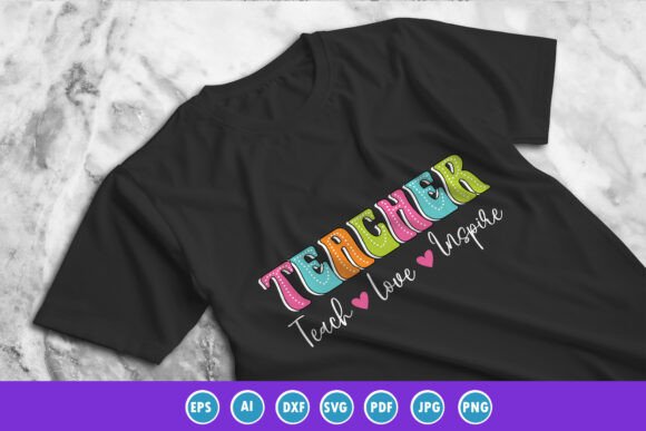 Teacher Retro Groovy Shirt Design Graphics Freebies