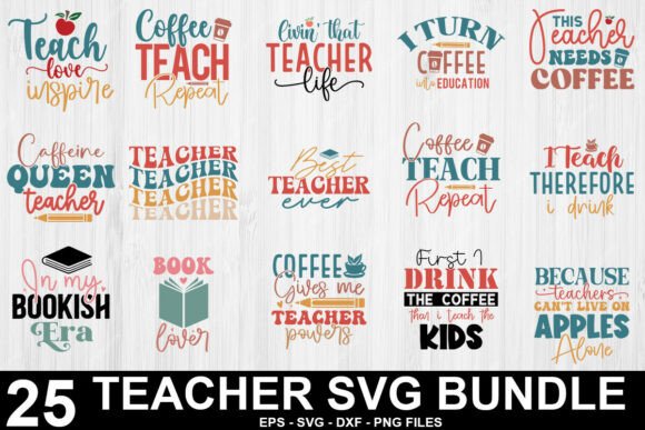 Teacher T-Shirt Design Bundle