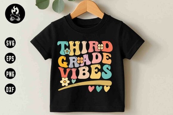 Third Grade Vibes SVG Retro Shirt Graphics